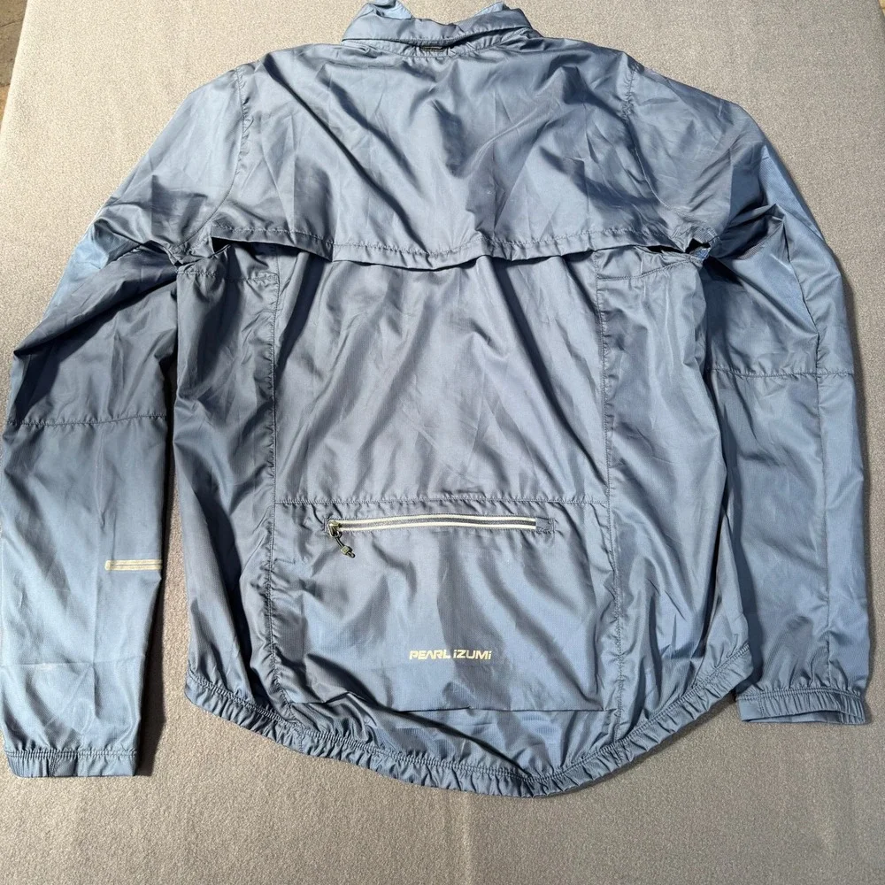 Pearl Izumi Mens Elite Escape Convert Jacket Navy Blue Cycling Windbreaker L NEW
